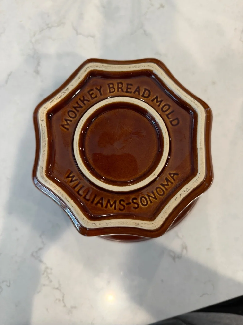 Vintage Williams-Sonoma Monkey Bread Mold - Brown Glazed Ceramic Stoneware Pan